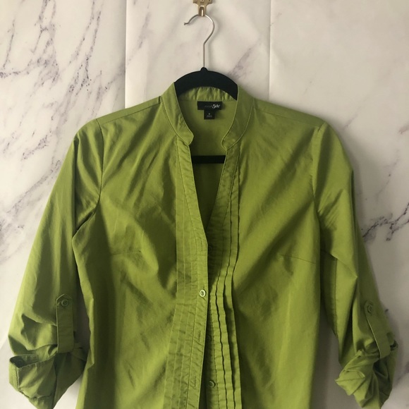 EAST 5TH Green Button Front Shirt - Small - Picture 3 of 7